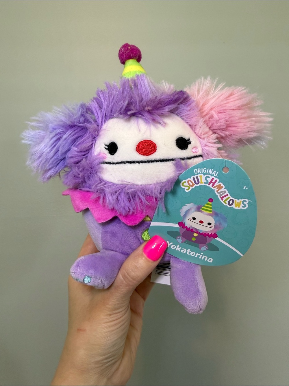 Squishmallows Yekaterina Plush - Purple Pink Clown